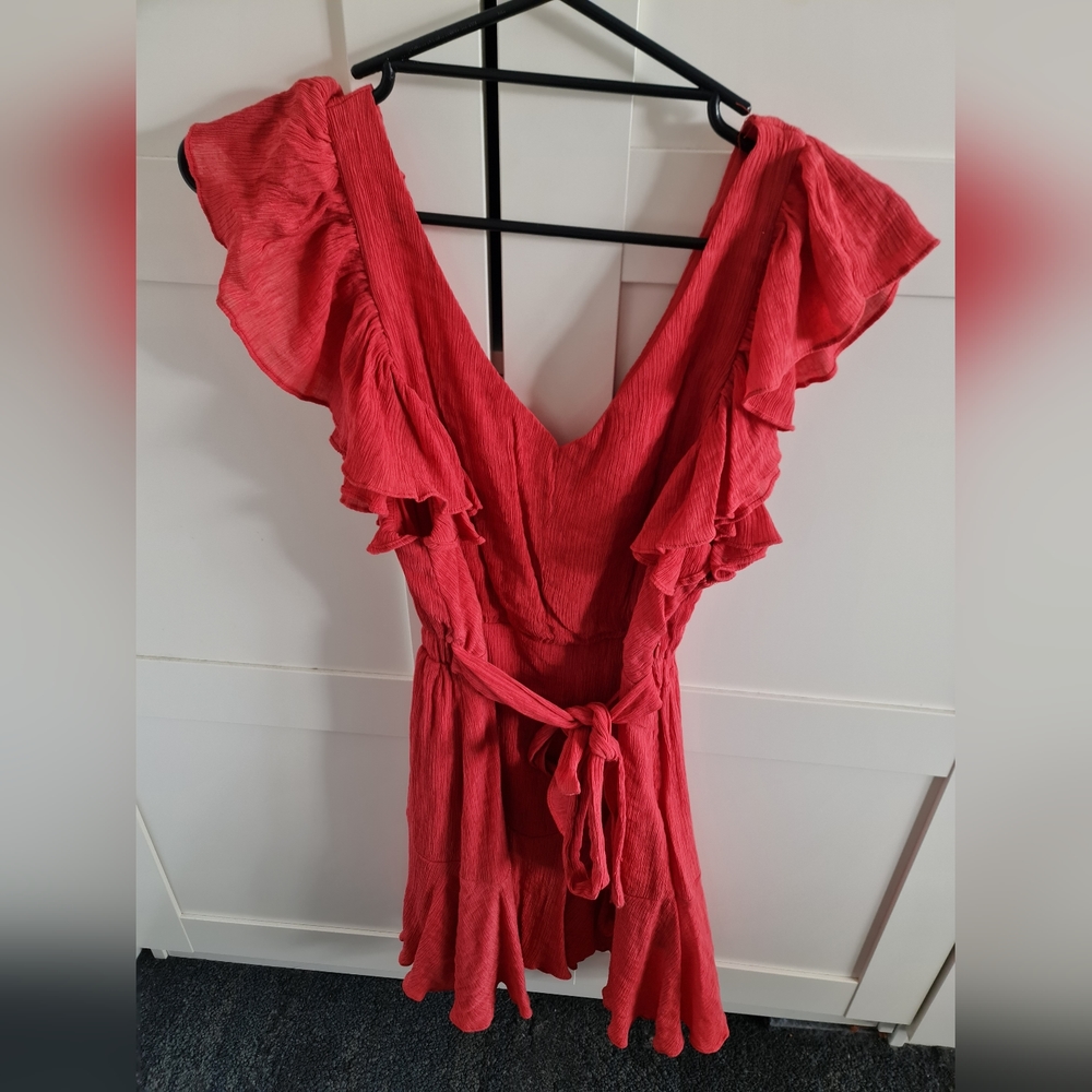 Red miss shop dress size 10